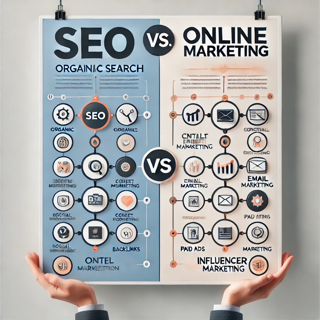 Search Engine Optimization (SEO) vs. Online Marketing: Understanding the Differences and How They Work Together